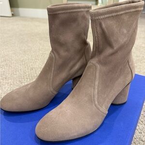 Stuart Weitzman Taupe Heeled Boots